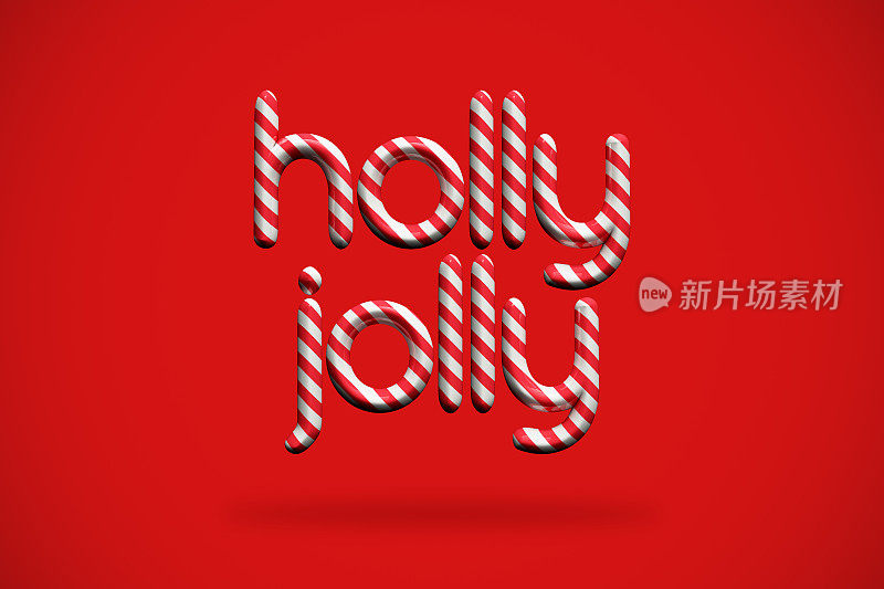 Holly Jolly节日糖果手杖短信